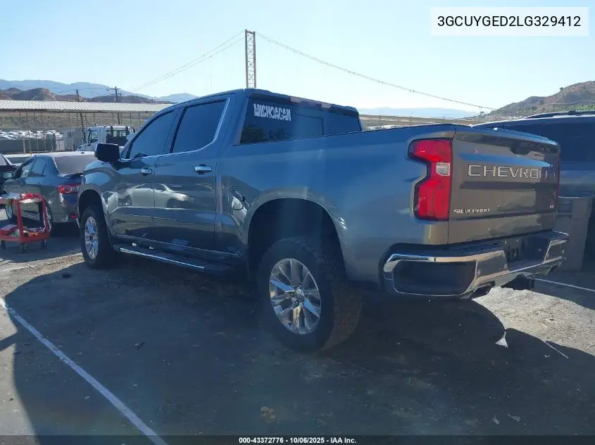 3GCUYGED2LG329412 2020 Chevrolet Silverado 1500