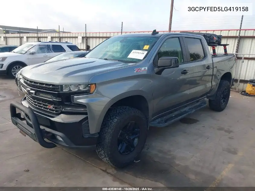 3GCPYFED5LG419158 2020 Chevrolet Silverado 1500 4Wd Short Bed Lt Trail Boss