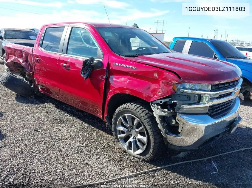 1GCUYDED3LZ111803 2020 Chevrolet Silverado 1500 4Wd Short Bed Lt