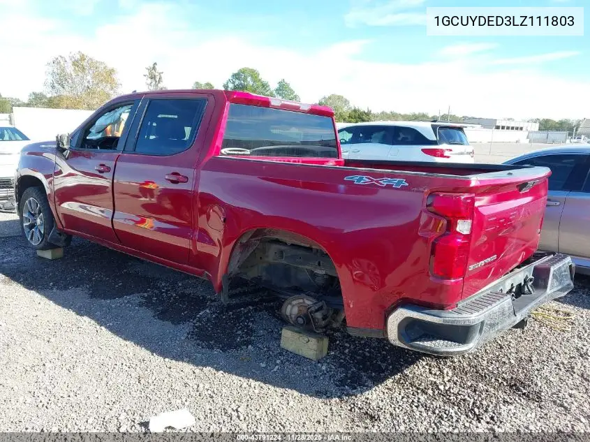 1GCUYDED3LZ111803 2020 Chevrolet Silverado 1500 4Wd Short Bed Lt