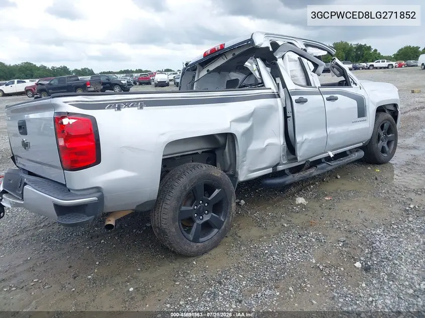 2020 Chevrolet Silverado 1500 2Wd Short Bed Lt VIN: 3GCPWCED8LG271852 Lot: 45691563