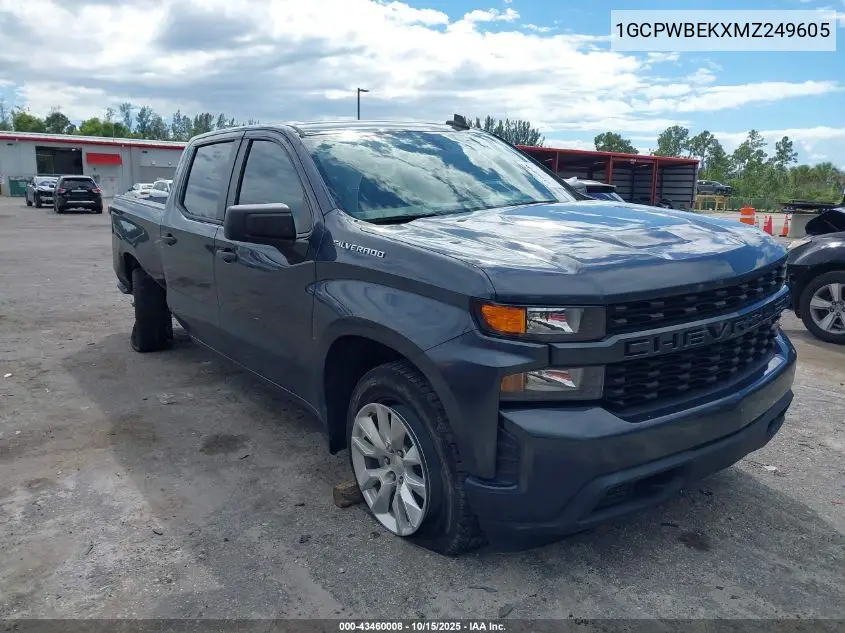 1GCPWBEKXMZ249605 2021 Chevrolet Silverado 1500 2Wd Short Bed Custom