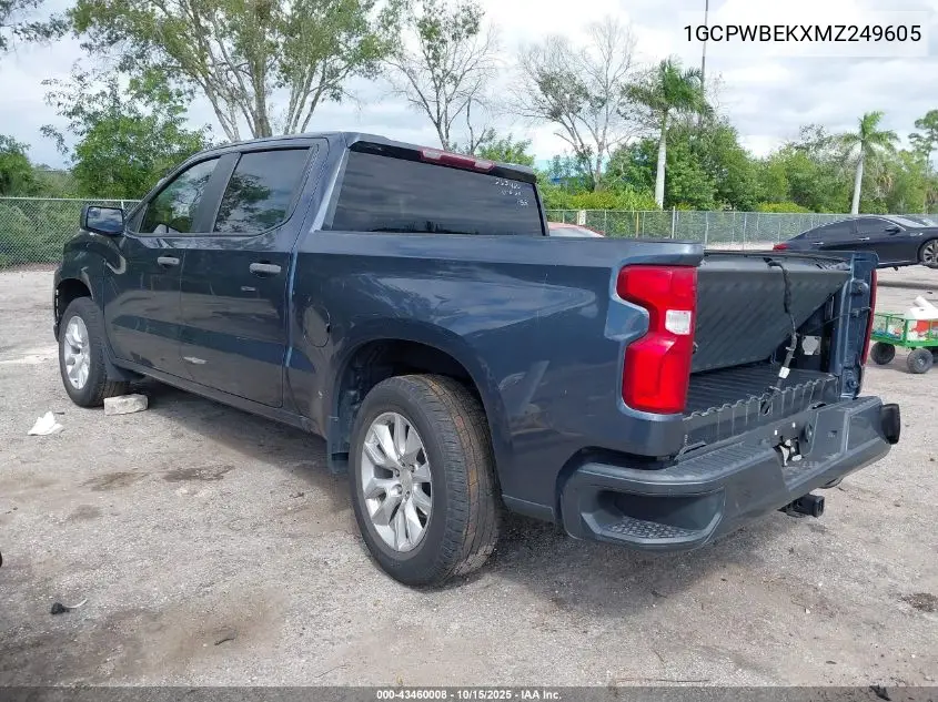 1GCPWBEKXMZ249605 2021 Chevrolet Silverado 1500 2Wd Short Bed Custom
