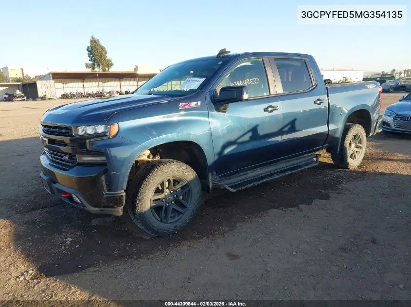 3GCPYFED5MG354135 2021 Chevrolet Silverado 1500 4Wd Short Bed Lt Trail Boss