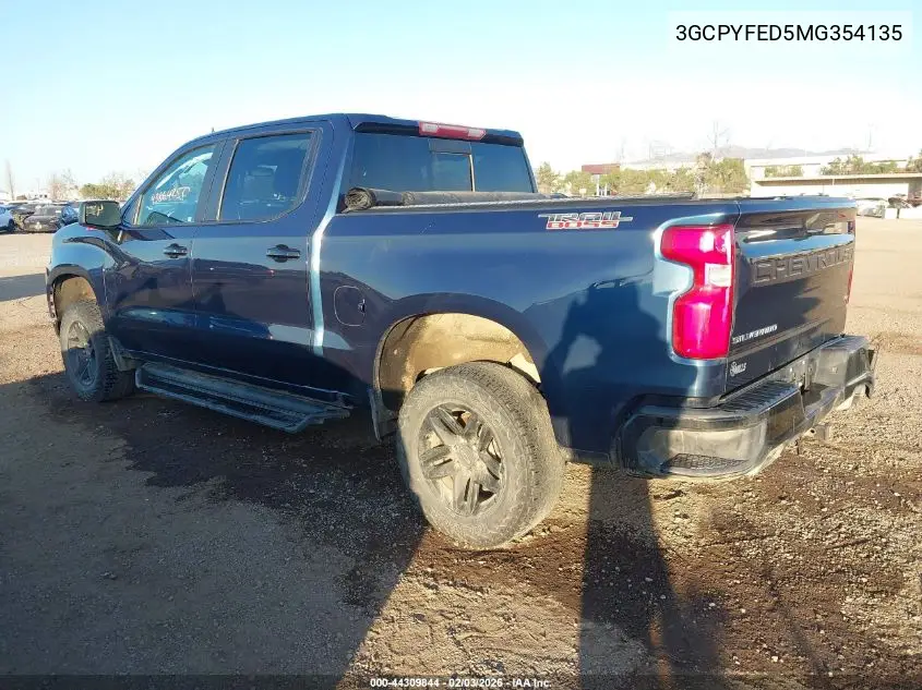 3GCPYFED5MG354135 2021 Chevrolet Silverado 1500 4Wd Short Bed Lt Trail Boss