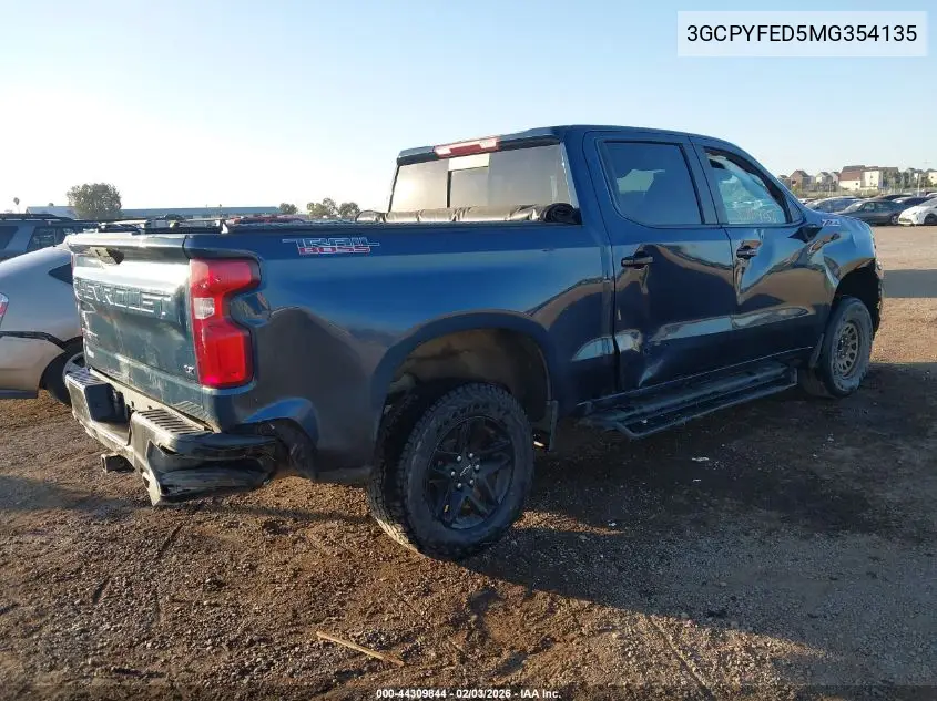 3GCPYFED5MG354135 2021 Chevrolet Silverado 1500 4Wd Short Bed Lt Trail Boss