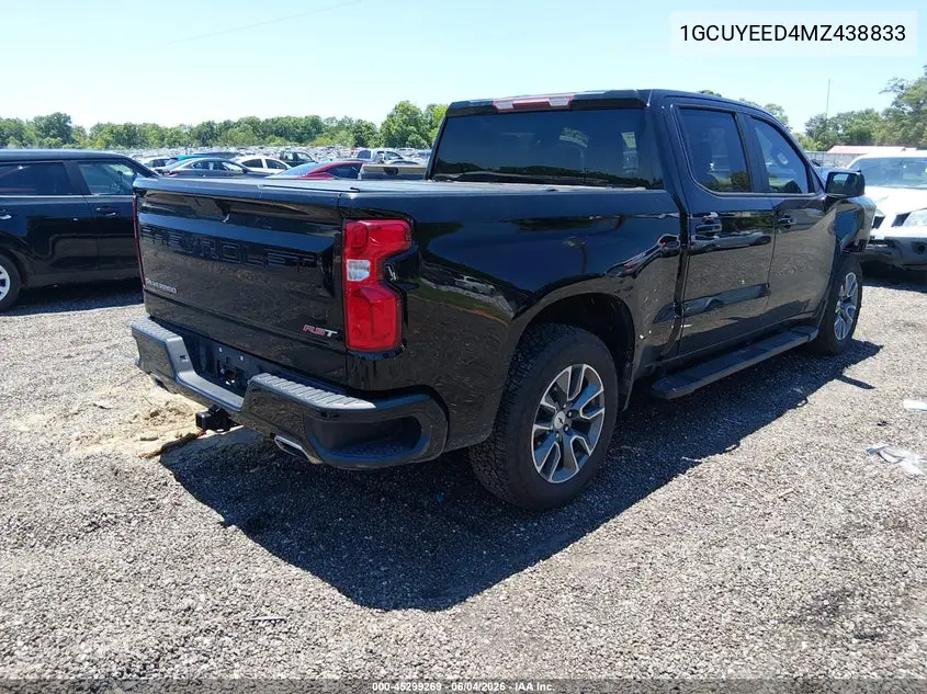1GCUYEED4MZ438833 2021 Chevrolet Silverado 1500 4Wd Short Bed Rst
