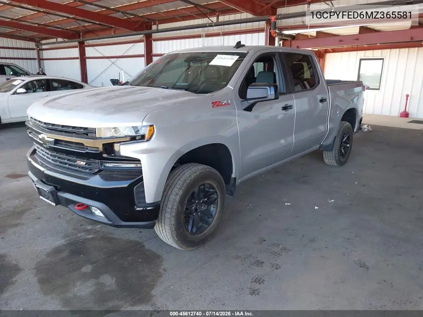 2021 Chevrolet Silverado 1500 4Wd Short Bed Lt Trail Boss VIN: 1GCPYFED6MZ365581 Lot: 45612740