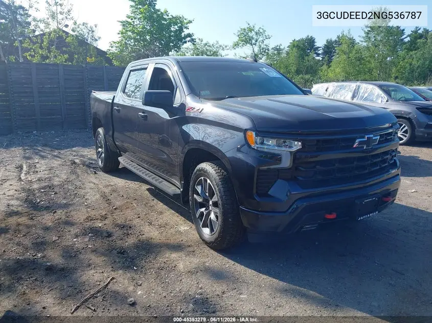 2022 Chevrolet Silverado 1500 4Wd Short Bed Rst VIN: 3GCUDEED2NG536787 Lot: 45353279