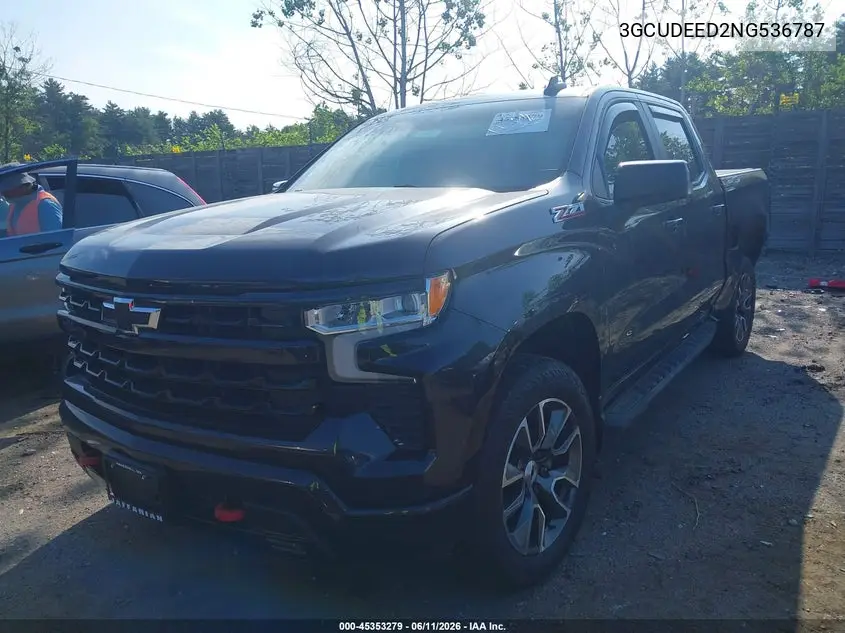 2022 Chevrolet Silverado 1500 4Wd Short Bed Rst VIN: 3GCUDEED2NG536787 Lot: 45353279