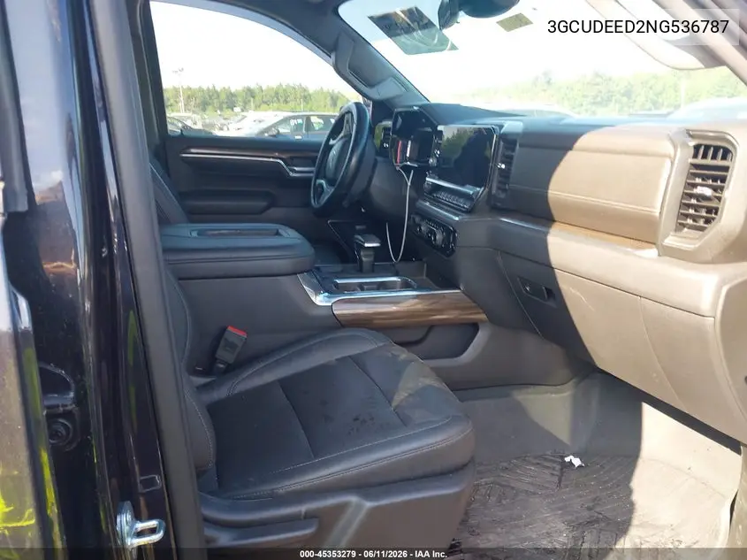 2022 Chevrolet Silverado 1500 4Wd Short Bed Rst VIN: 3GCUDEED2NG536787 Lot: 45353279