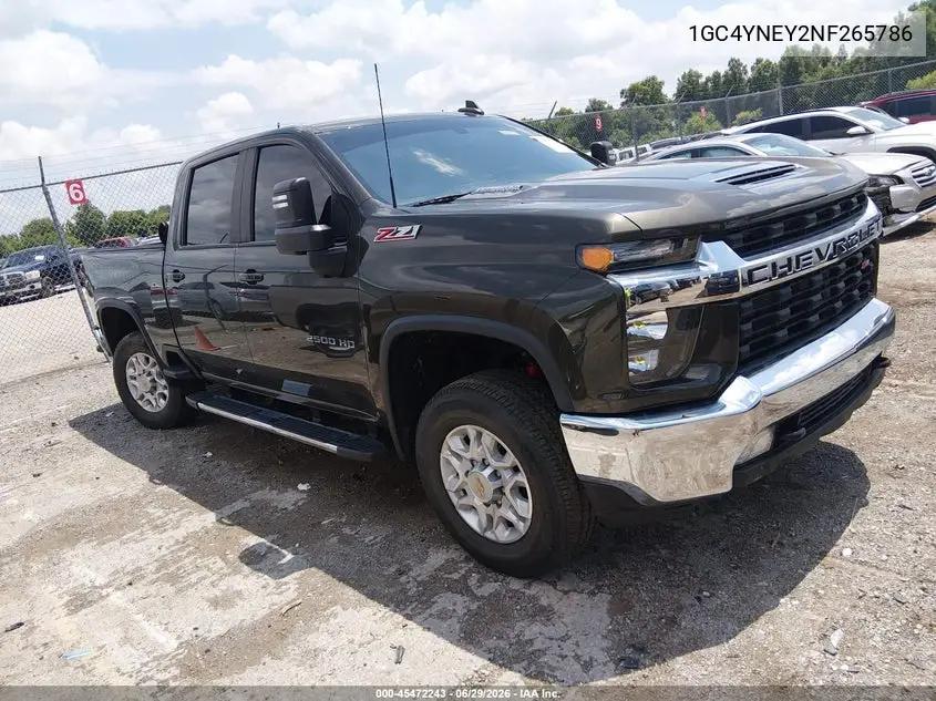 2022 Chevrolet Silverado 2500Hd 4Wd Standard Bed Lt VIN: 1GC4YNEY2NF265786 Lot: 45472243