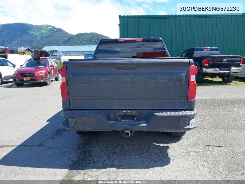 2022 Chevrolet Silverado 1500 4Wd Short Bed Custom VIN: 3GCPDBEK9NG572230 Lot: 45574439