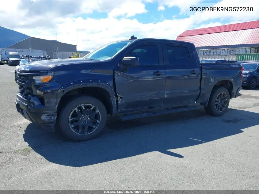 2022 Chevrolet Silverado 1500 4Wd Short Bed Custom VIN: 3GCPDBEK9NG572230 Lot: 45574439
