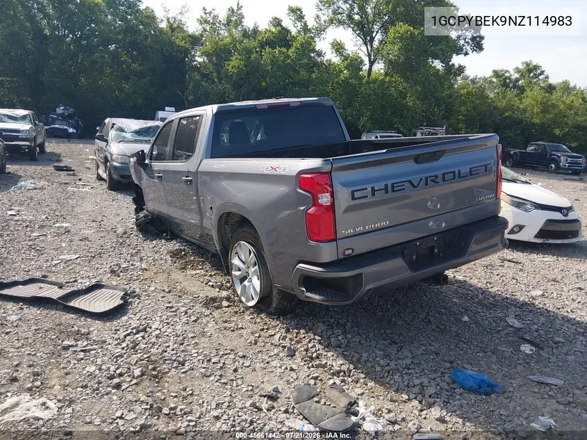2022 Chevrolet Silverado 1500 Ltd 4Wd Short Bed Custom VIN: 1GCPYBEK9NZ114983 Lot: 45661442