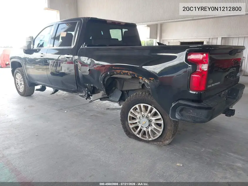 2022 Chevrolet Silverado 2500Hd High Country VIN: 2GC1YREY0N1212800 Lot: 45683986