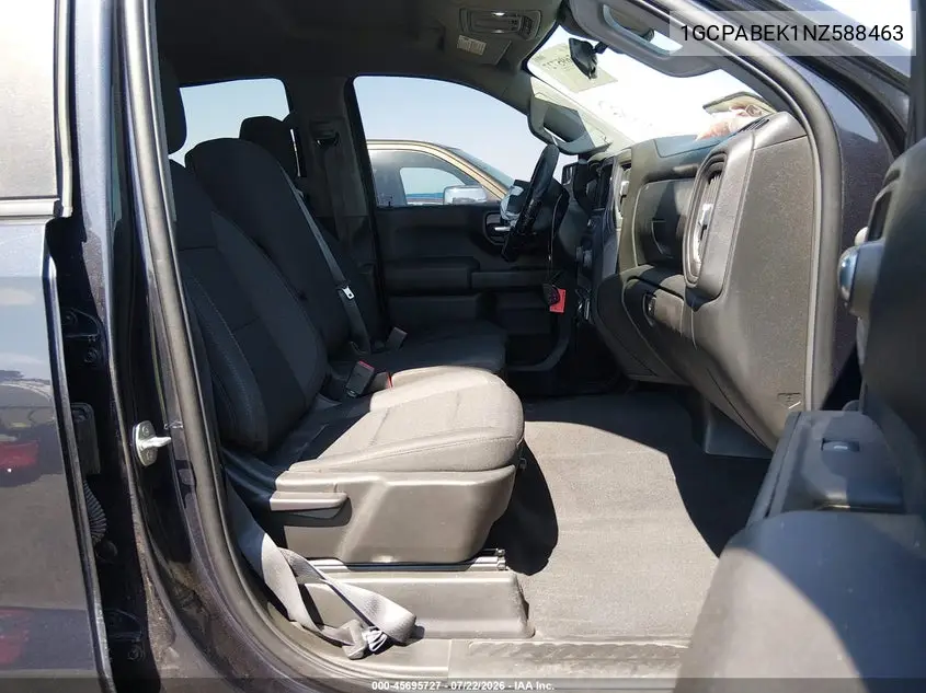 2022 Chevrolet Silverado 1500 2Wd Short Bed Custom VIN: 1GCPABEK1NZ588463 Lot: 45695727