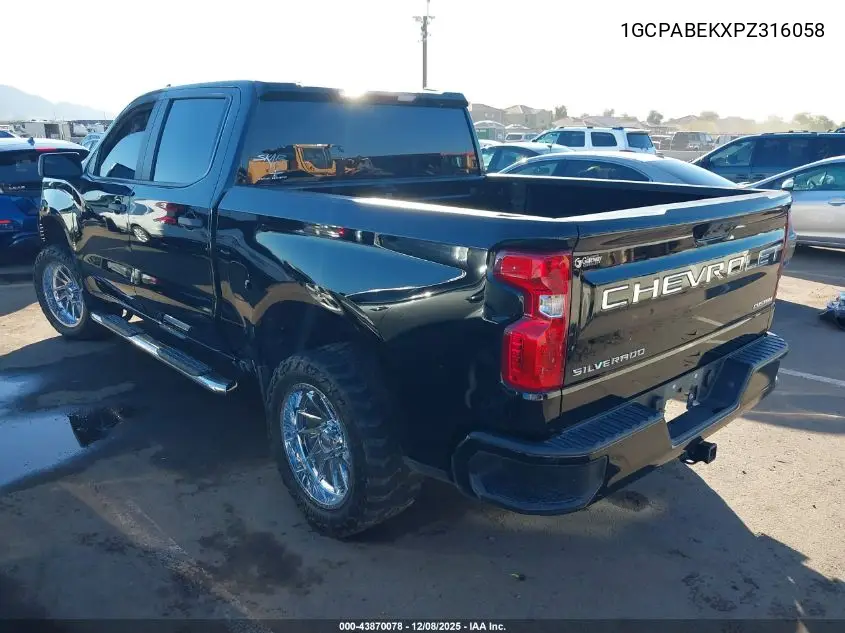 1GCPABEKXPZ316058 2023 Chevrolet Silverado 1500 2Wd Short Bed Custom