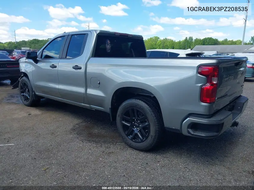 1GCRABEK3PZ208535 2023 Chevrolet Silverado 1500 2Wd Standard Bed Custom