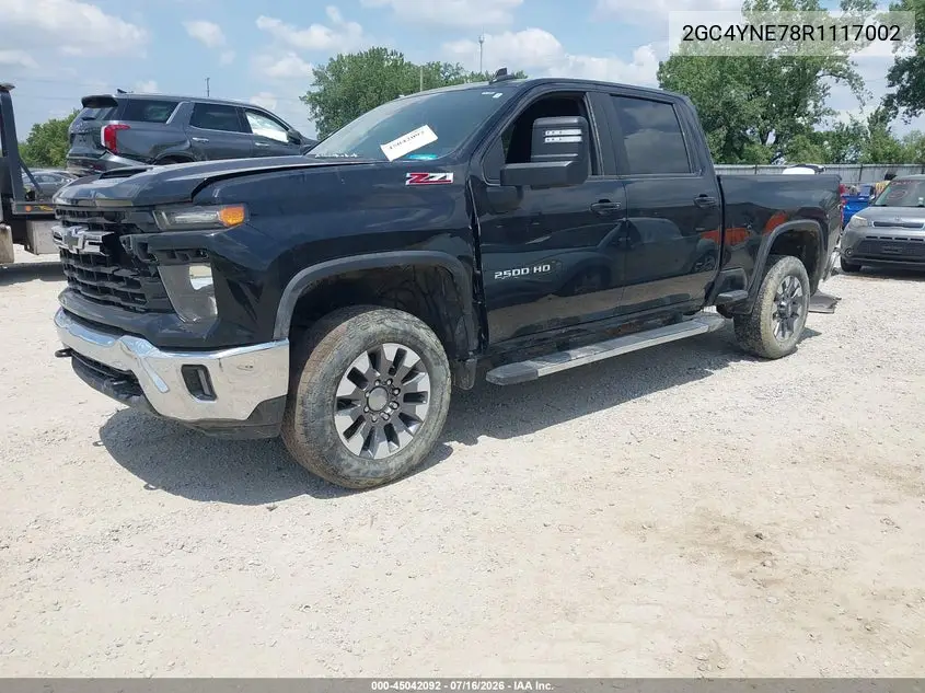 2024 Chevrolet Silverado 2500Hd 4Wd Standard Bed Lt VIN: 2GC4YNE78R1117002 Lot: 45042092