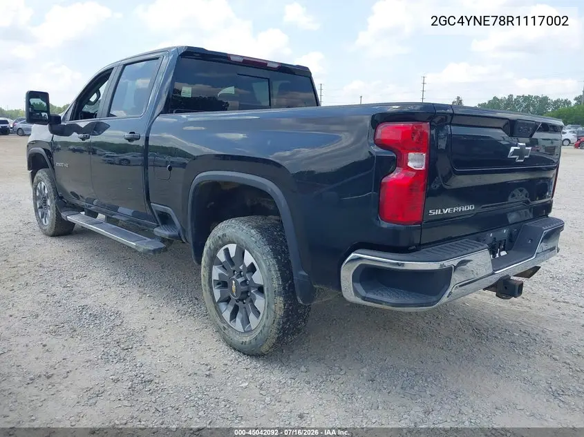 2024 Chevrolet Silverado 2500Hd 4Wd Standard Bed Lt VIN: 2GC4YNE78R1117002 Lot: 45042092