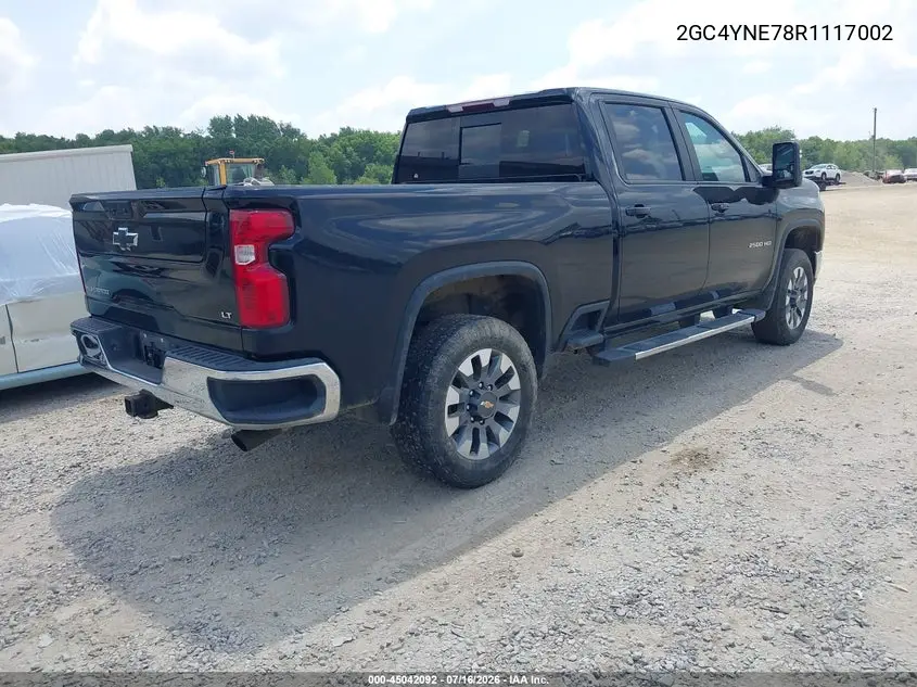 2024 Chevrolet Silverado 2500Hd 4Wd Standard Bed Lt VIN: 2GC4YNE78R1117002 Lot: 45042092