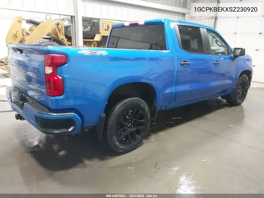 1GCPKBEKXSZ230920 2025 Chevrolet Silverado 1500 4Wd Short Bed Custom