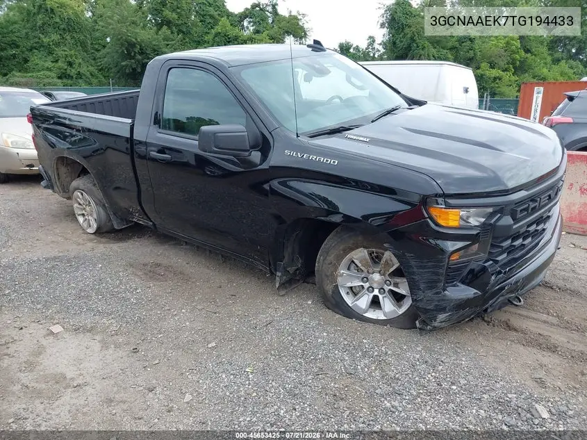 2026 Chevrolet Silverado 1500 2Wd Standard Bed Wt VIN: 3GCNAAEK7TG194433 Lot: 45653425
