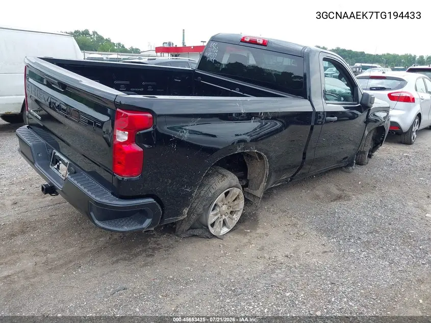 2026 Chevrolet Silverado 1500 2Wd Standard Bed Wt VIN: 3GCNAAEK7TG194433 Lot: 45653425