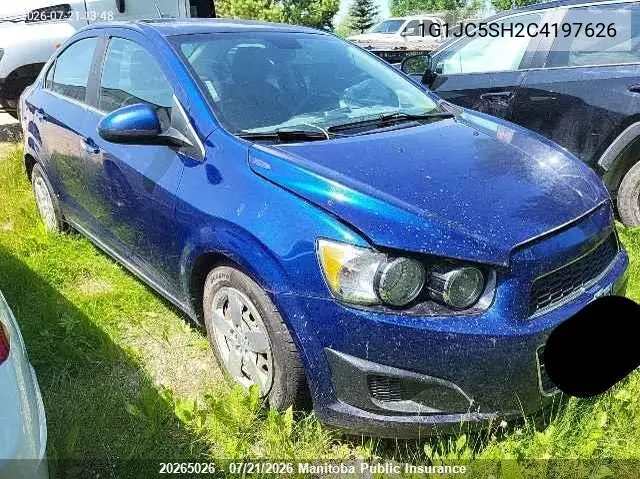 2012 Chevrolet Sonic Lt VIN: 1G1JC5SH2C4197626 Lot: 20265026