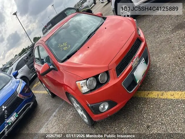 2012 Chevrolet Sonic Lt VIN: 1G1JC5SH4C4125889 Lot: 20267987