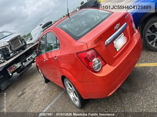 2012 Chevrolet Sonic Lt VIN: 1G1JC5SH4C4125889 Lot: 20267987