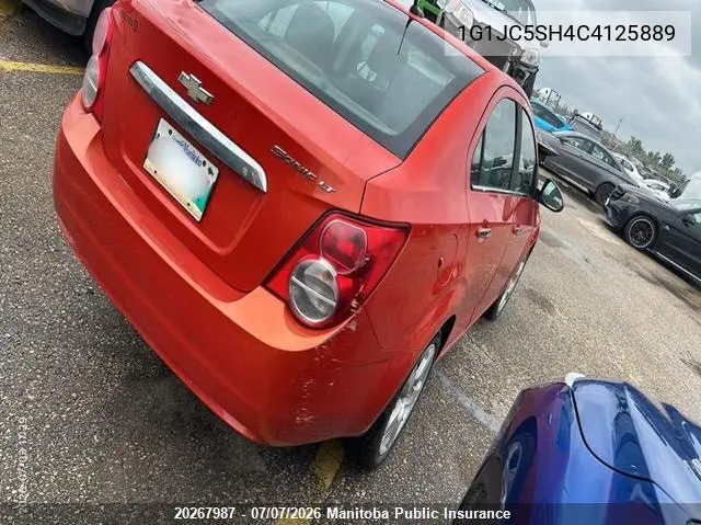 2012 Chevrolet Sonic Lt VIN: 1G1JC5SH4C4125889 Lot: 20267987
