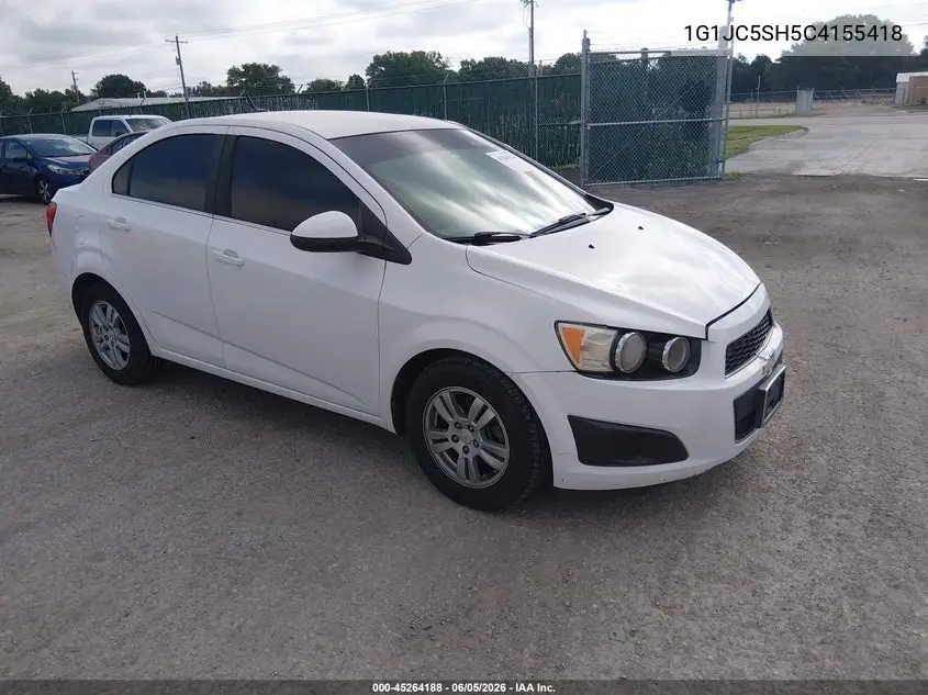 2012 Chevrolet Sonic 2Lt VIN: 1G1JC5SH5C4155418 Lot: 45264188