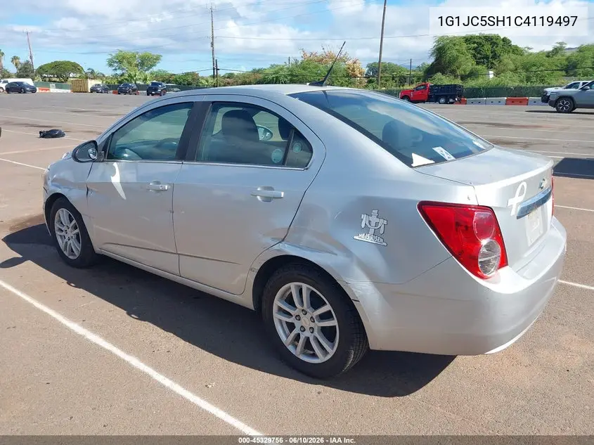 2012 Chevrolet Sonic 2Lt VIN: 1G1JC5SH1C4119497 Lot: 45329756