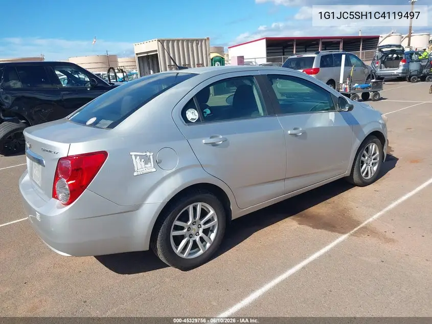 2012 Chevrolet Sonic 2Lt VIN: 1G1JC5SH1C4119497 Lot: 45329756