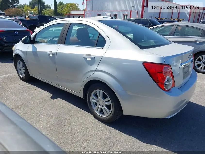 2012 Chevrolet Sonic 2Lt VIN: 1G1JC5SH9C4193279 Lot: 45342393