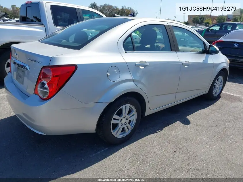 2012 Chevrolet Sonic 2Lt VIN: 1G1JC5SH9C4193279 Lot: 45342393