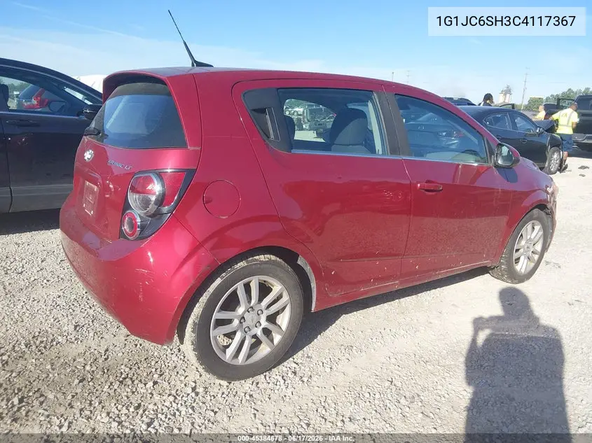 2012 Chevrolet Sonic 2Lt VIN: 1G1JC6SH3C4117367 Lot: 45384678