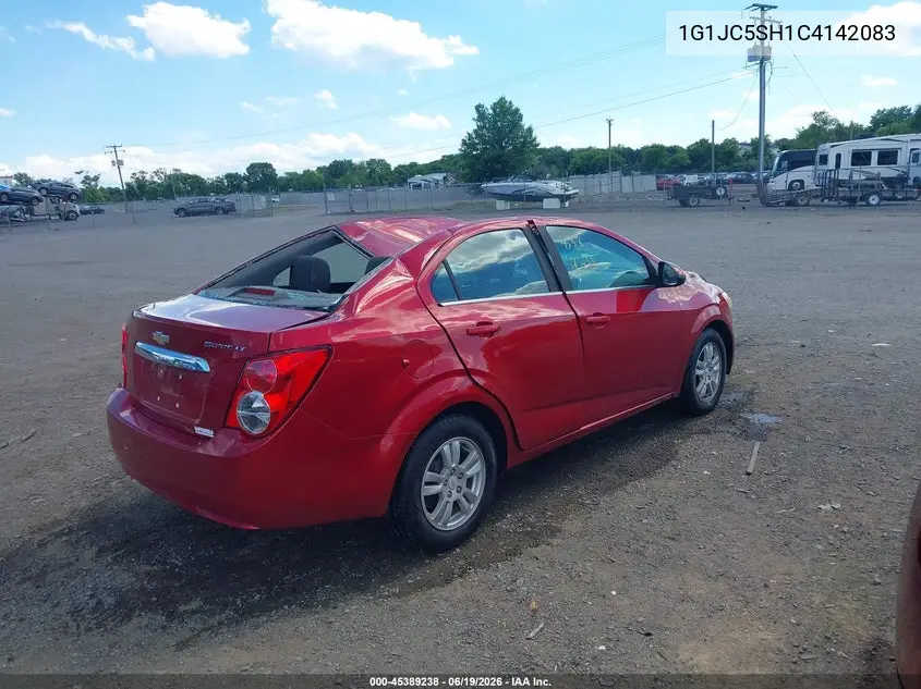 2012 Chevrolet Sonic 2Lt VIN: 1G1JC5SH1C4142083 Lot: 45389238