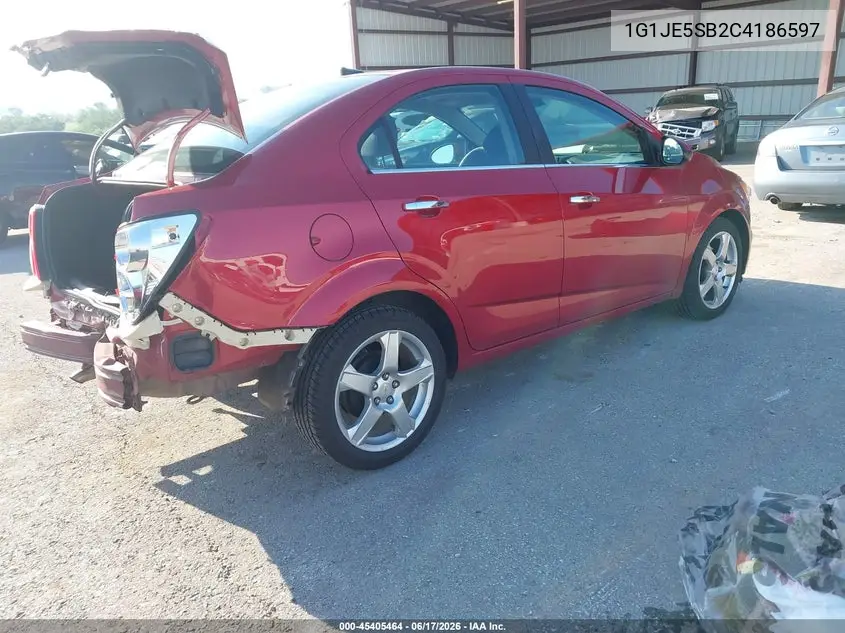 2012 Chevrolet Sonic 2Lz VIN: 1G1JE5SB2C4186597 Lot: 45405464