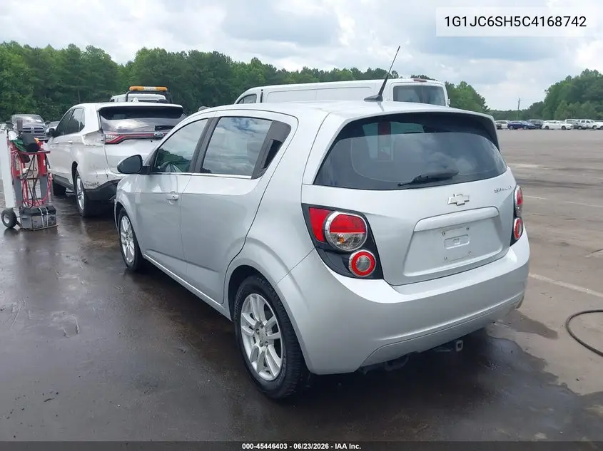2012 Chevrolet Sonic 2Lt VIN: 1G1JC6SH5C4168742 Lot: 45446403