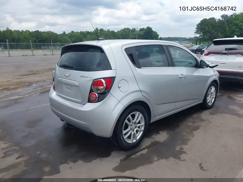 2012 Chevrolet Sonic 2Lt VIN: 1G1JC6SH5C4168742 Lot: 45446403