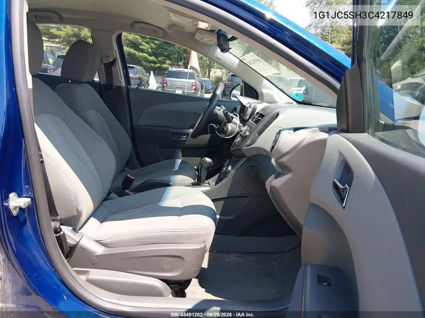 2012 Chevrolet Sonic 2Lt VIN: 1G1JC5SH3C4217849 Lot: 45491202