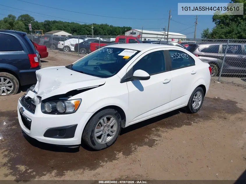2012 Chevrolet Sonic 2Ls VIN: 1G1JA5SH4C4136610 Lot: 45524593