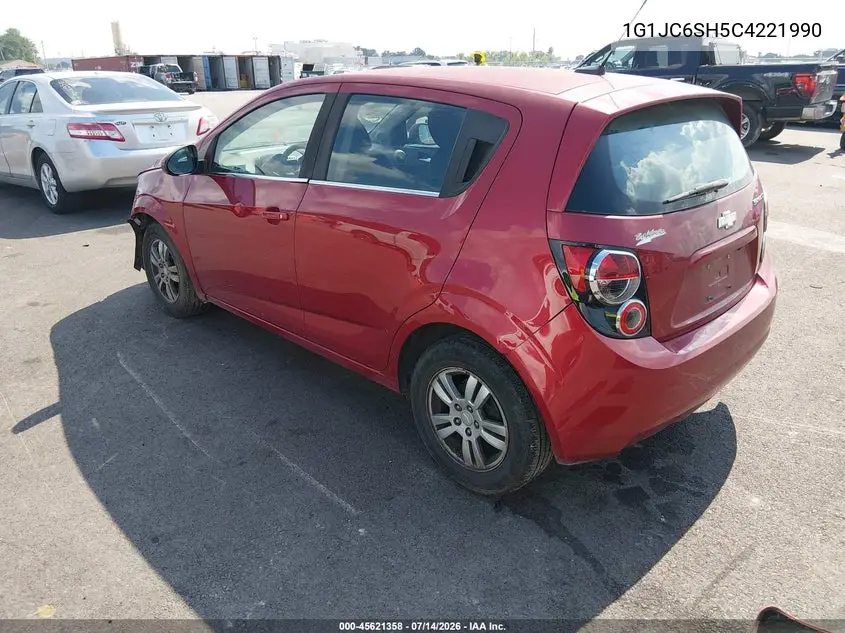 2012 Chevrolet Sonic 2Lt VIN: 1G1JC6SH5C4221990 Lot: 45621358