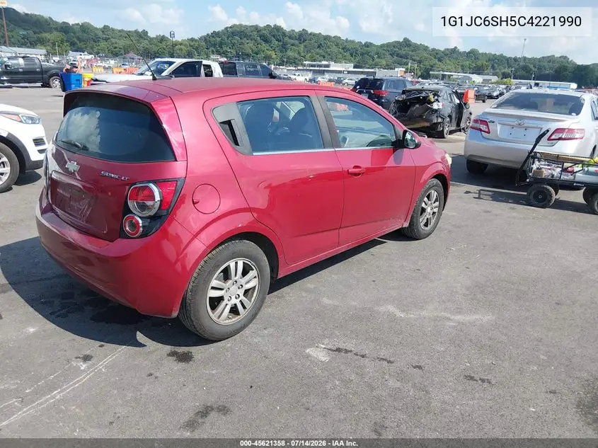2012 Chevrolet Sonic 2Lt VIN: 1G1JC6SH5C4221990 Lot: 45621358