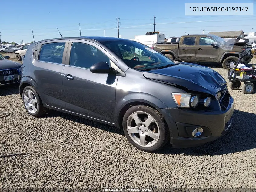 2012 Chevrolet Sonic 2Lz VIN: 1G1JE6SB4C4192147 Lot: 45624389