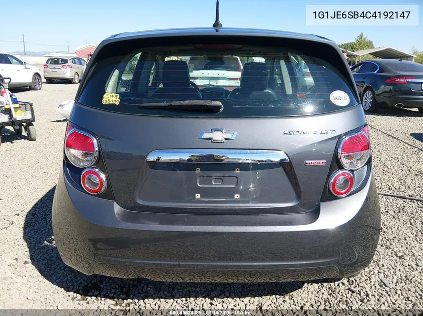 2012 Chevrolet Sonic 2Lz VIN: 1G1JE6SB4C4192147 Lot: 45624389