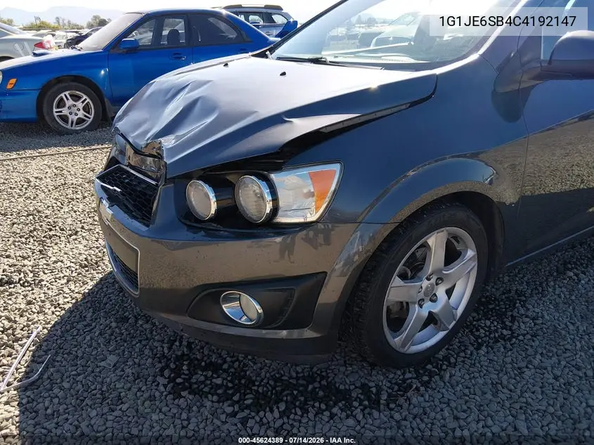 2012 Chevrolet Sonic 2Lz VIN: 1G1JE6SB4C4192147 Lot: 45624389